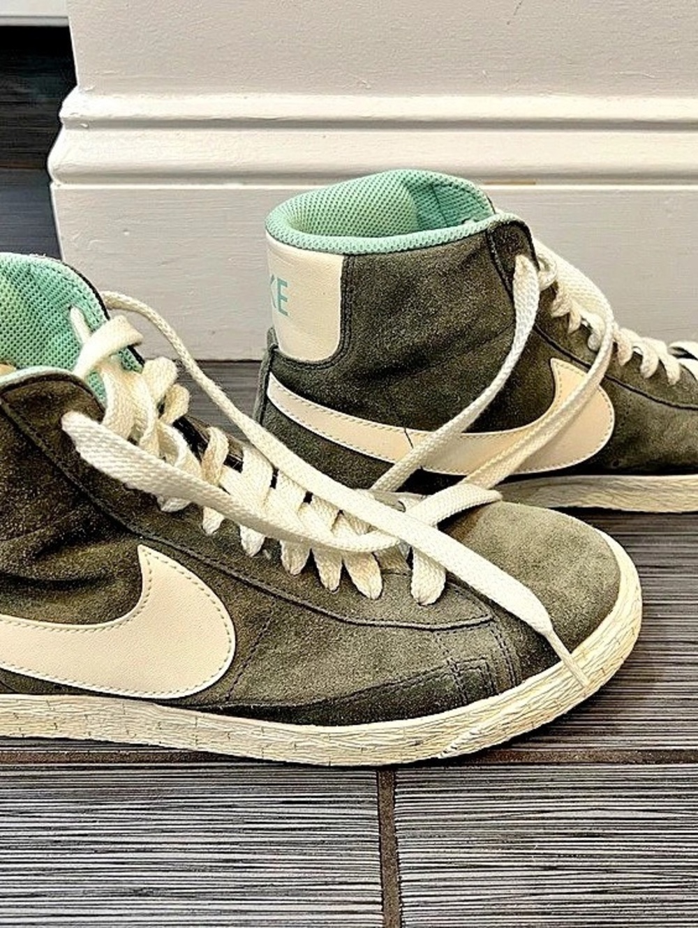 Nike Blazer Mid Sneakers Suede Green US 9